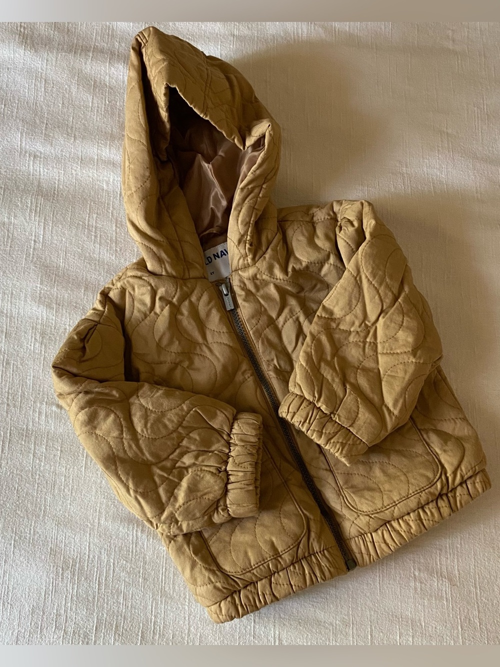 Old Navy Toddlers' Quilted Hooded Jacket - Camel